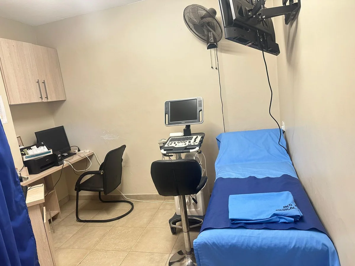 Ultrasound scan room at Medplus